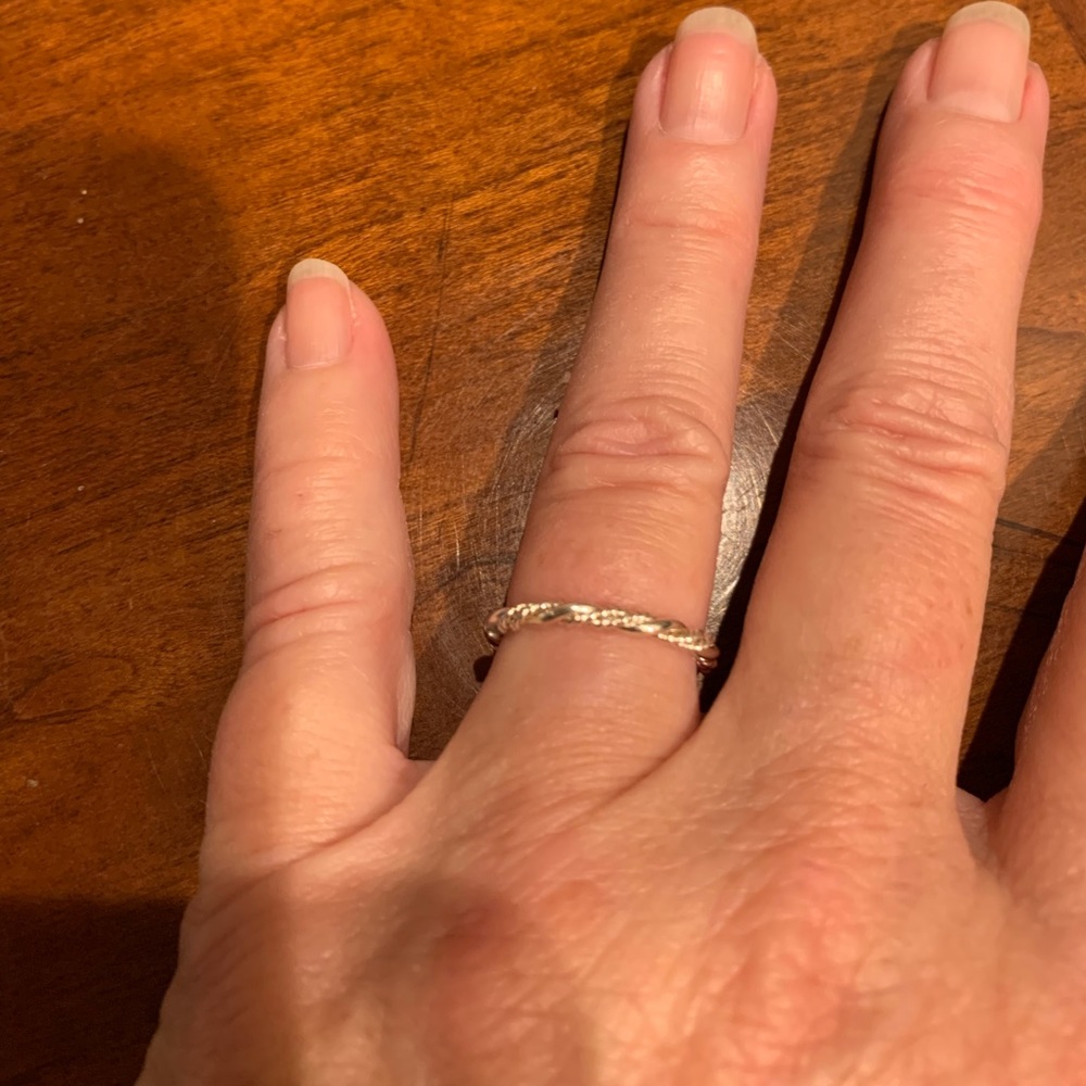 925 Sterling Braided ring - Picture 1 of 4